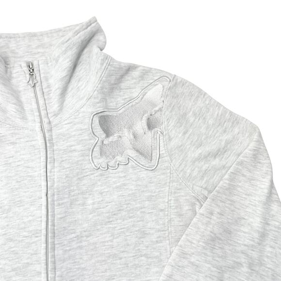 Fox Riders Grey Moto Zip-Up Sweater - Women's Size L - Picture 3 of 10